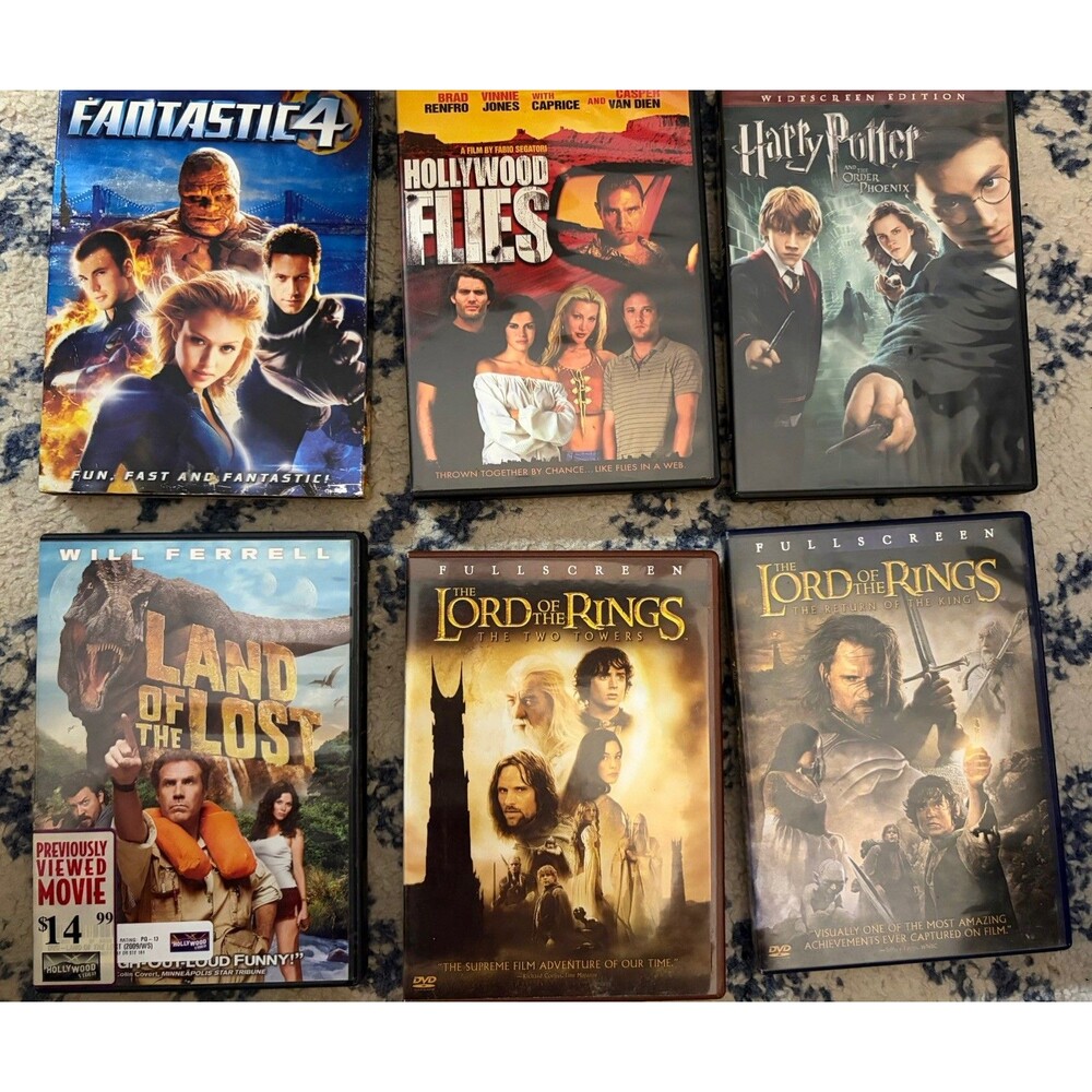 Lot of 6 Epic Fantasy and Magic Adventures Harry Potter Lord of the Rings & more